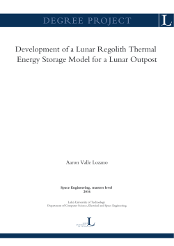 Development of a Lunar Regolith Thermal Energy Storage Model for