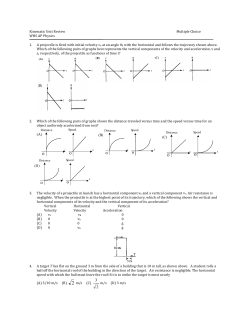 Kinematic Unit Review Multiple Choice