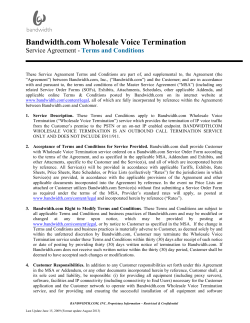 Bandwidth.com Wholesale Voice Termination