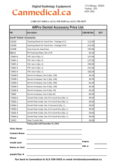 AllPro Dental Accessory Price List