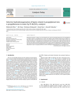 Selective hydrodeoxygenation of lignin-related 4