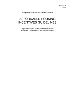 affordable housing incentives guidelines