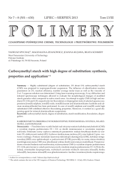 Carboxymethyl starch with high degree of substitution: synthesis