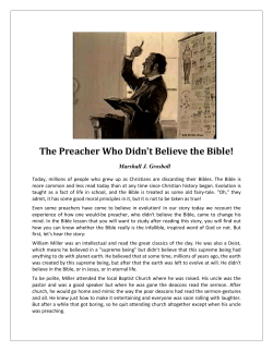 The Preacher Who Didn`t Believe the Bible!
