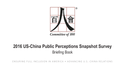 2016 US-China Public Perceptions Snapshot