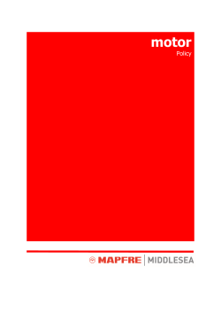 Motor policy - MAPFRE Middlesea