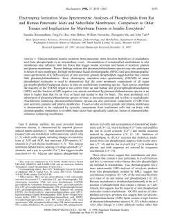 Electrospray Ionization Mass Spectrometric Anlyses of