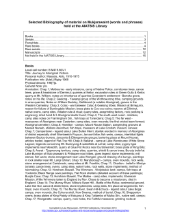Selected Bibliography of material on Mukjarawaint (words and