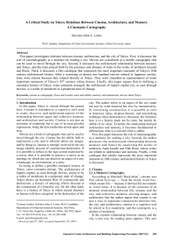 A Critical Study on Tokyo: Relations Between - J