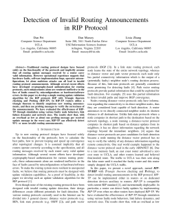 Detection of Invalid Routing Announcements in RIP Protocol