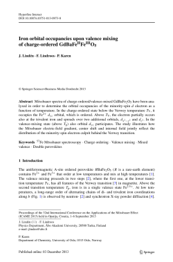 Iron orbital occupancies upon valence mixing of charge