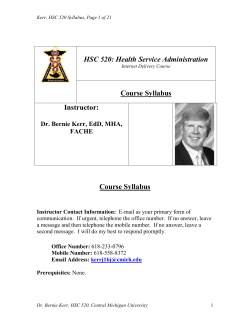 Course Syllabus - Central Michigan University
