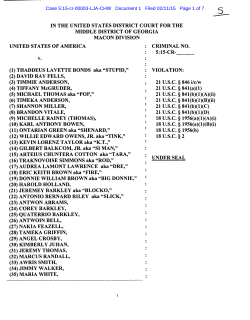 Operation Southern Postal Powder Indictment