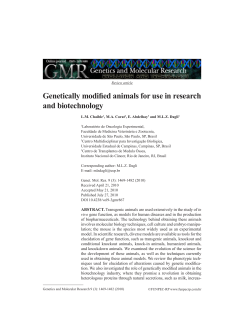 Genetically modified animals for use in research and biotechnology