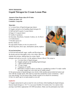 Liquid Nitrogen Ice Cream Lesson Plan