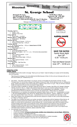 St. George School - Greater Saskatoon Catholic Schools