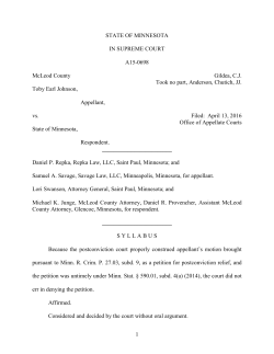 Toby Earl Johnson, Appellant, vs. State of Minnesota