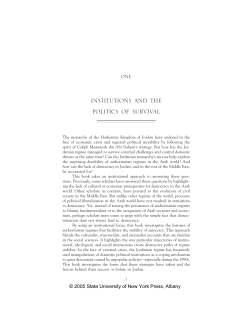 institutions and the politics of survival