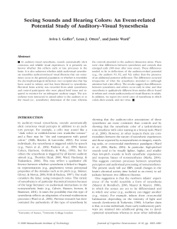 Seeing Sounds and Hearing Colors: An Event