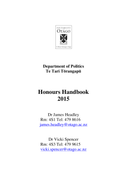 Honours Handbook 2015