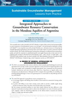 Integrated Approaches to Groundwater Resource