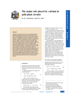 The major role played by calcium in gold plant circuits