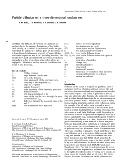 Particle diffusion on a three