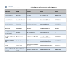 Office Ergonomic Representatives By Department