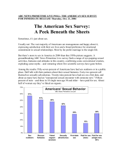 The American Sex Survey: A Peek Beneath the Sheets
