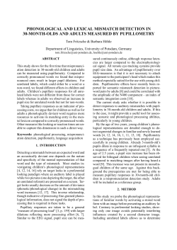 phonological and lexical mismatch detection in 30-month
