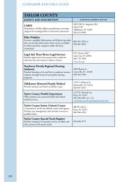 tAylor county - Florida Department of Elder Affairs