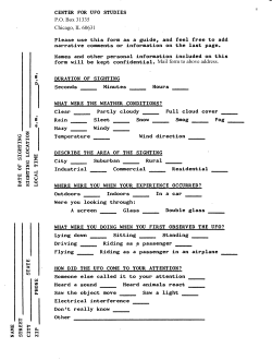 Clear ______ Partly cloudy _____ Full cloud cover P.O. Box 31335