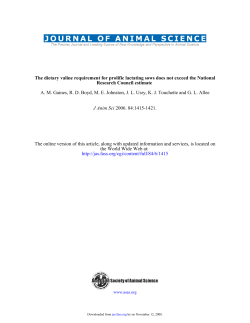 AM Gaines, RD Boyd, ME Johnston, JL Usry, KJ Touchette and GL