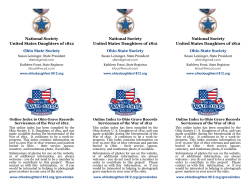 Flyer - Ohio Society United States Daughters of 1812