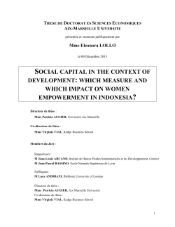 Social Capital and the capability approach: application to