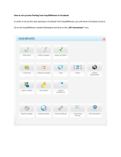 How to set up Auto-Posting from EasyDNNnews to Facebook In