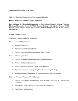 1 Administrative Procedures Act Rules Title 11: Mississippi