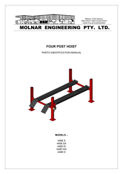 Four Post Hoists Spare Parts Manual (Interactive)