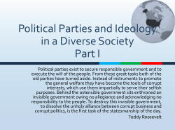 Political Parties and Ideology in a Diverse Society Part I