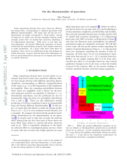 On the dimensionality of spacetime
