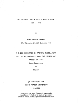 The British Labour Party and Zionism, 1917