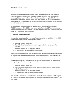 DBS: a Disclosure with content The safeguarding officer at Canoe