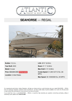seahorse &mdash; regal - Atlantic Yacht and Ship inc.