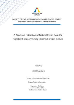 A Study on Extraction of Natural Cities from the Nightlight Imagery