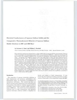 Electrical Conductances of Aqueous Sodium Iodide and the