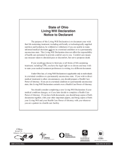 Living Will Declaration