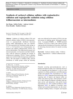 Synthesis of carboxyl cellulose sulfates with