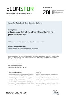 A Large Scale Test of the Effect of Social Class on