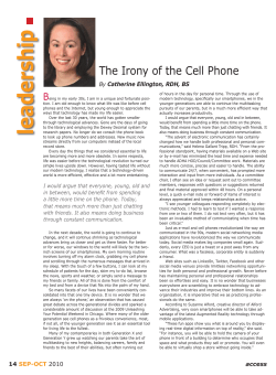 The Irony of the Cell Phone