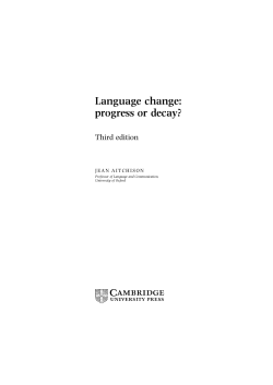 Language change: progress or decay?